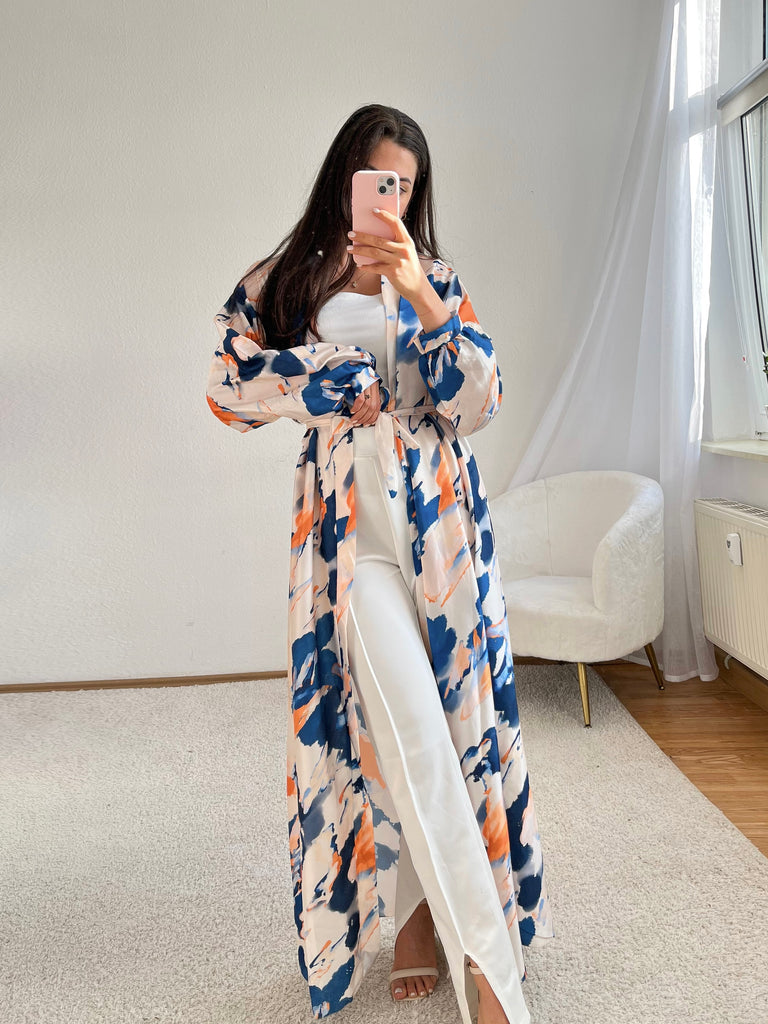 Kimono mit Batikprint