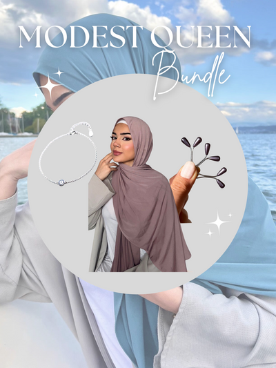 MODEST QUEEN BUNDLE (Hijab, Pins & Nazar Armband)